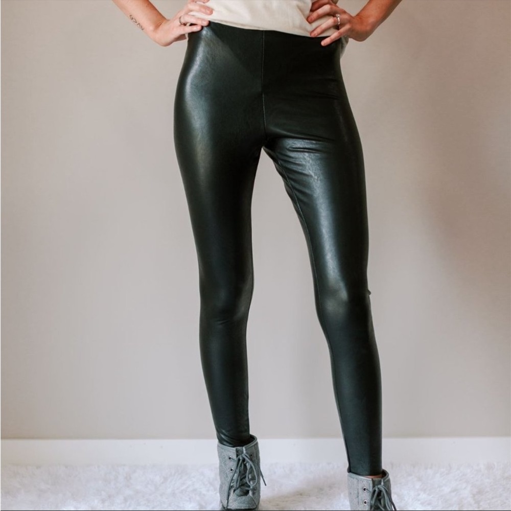 Vegan leather leggings